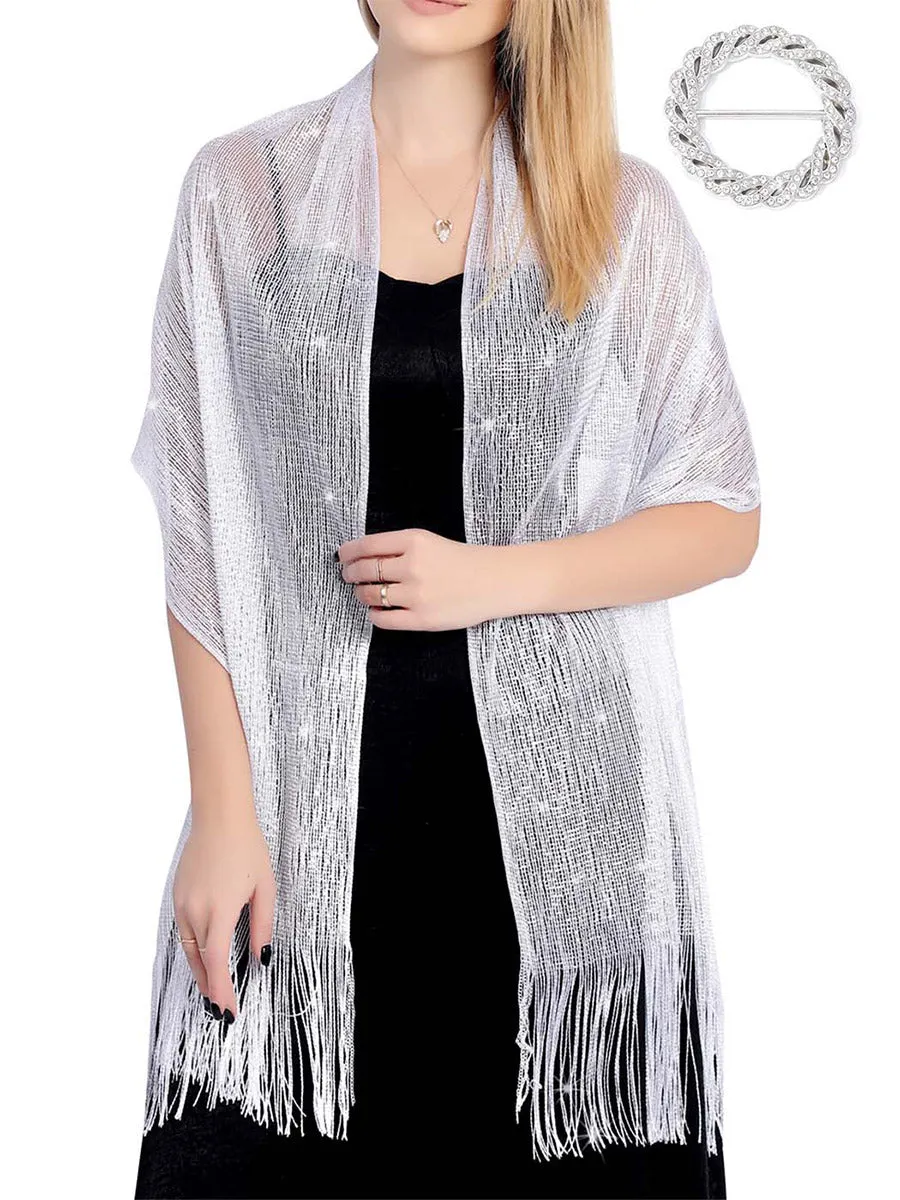 2025 Sheer Pashmina Tassel Wedding Shawl Long Thin Scarf