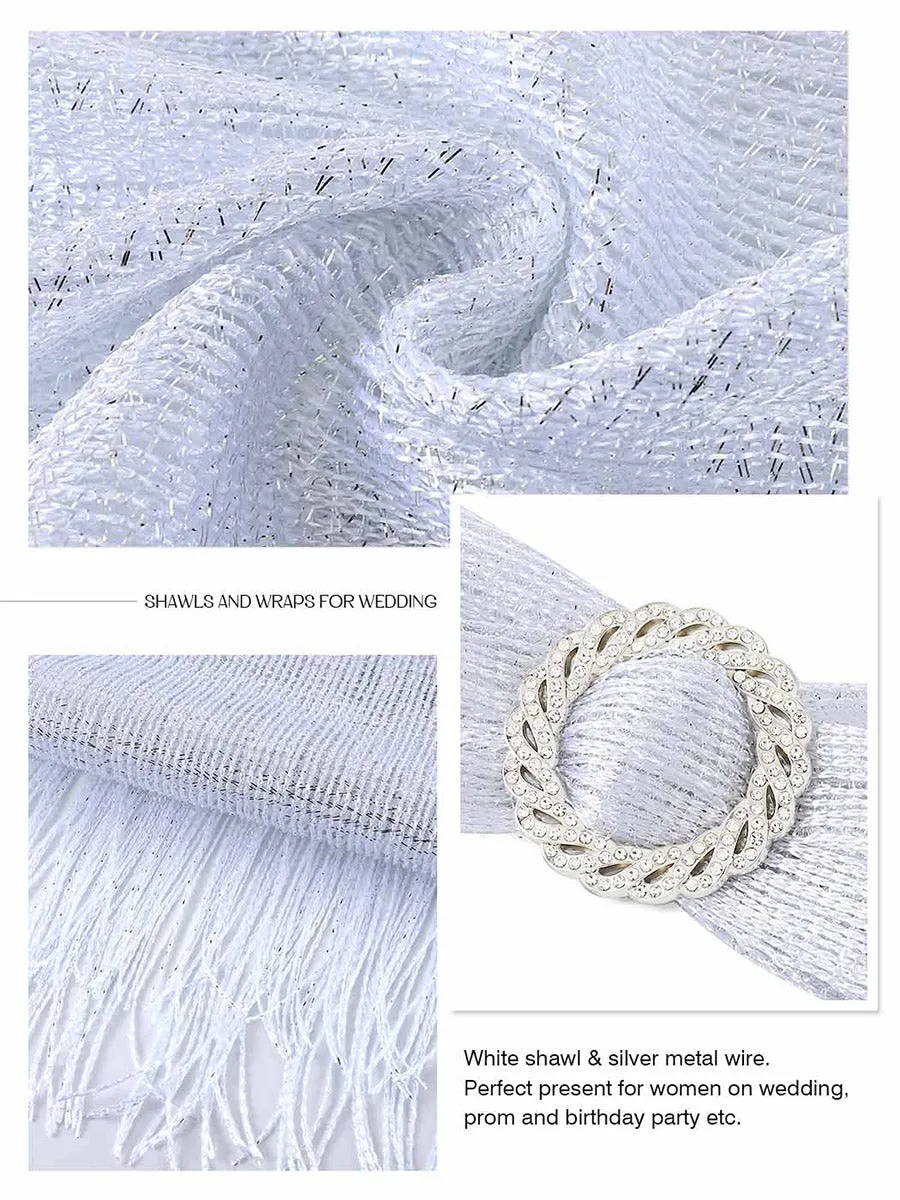 2025 Sheer Pashmina Tassel Wedding Shawl Long Thin Scarf