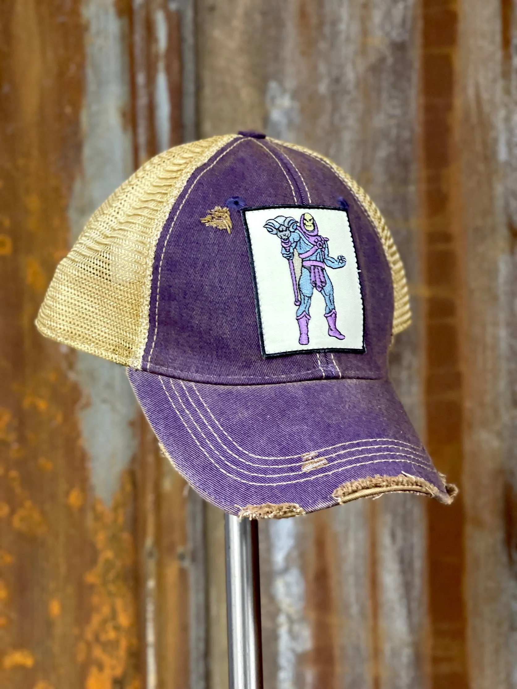 After School Hat- Distressed Purple Snapback
