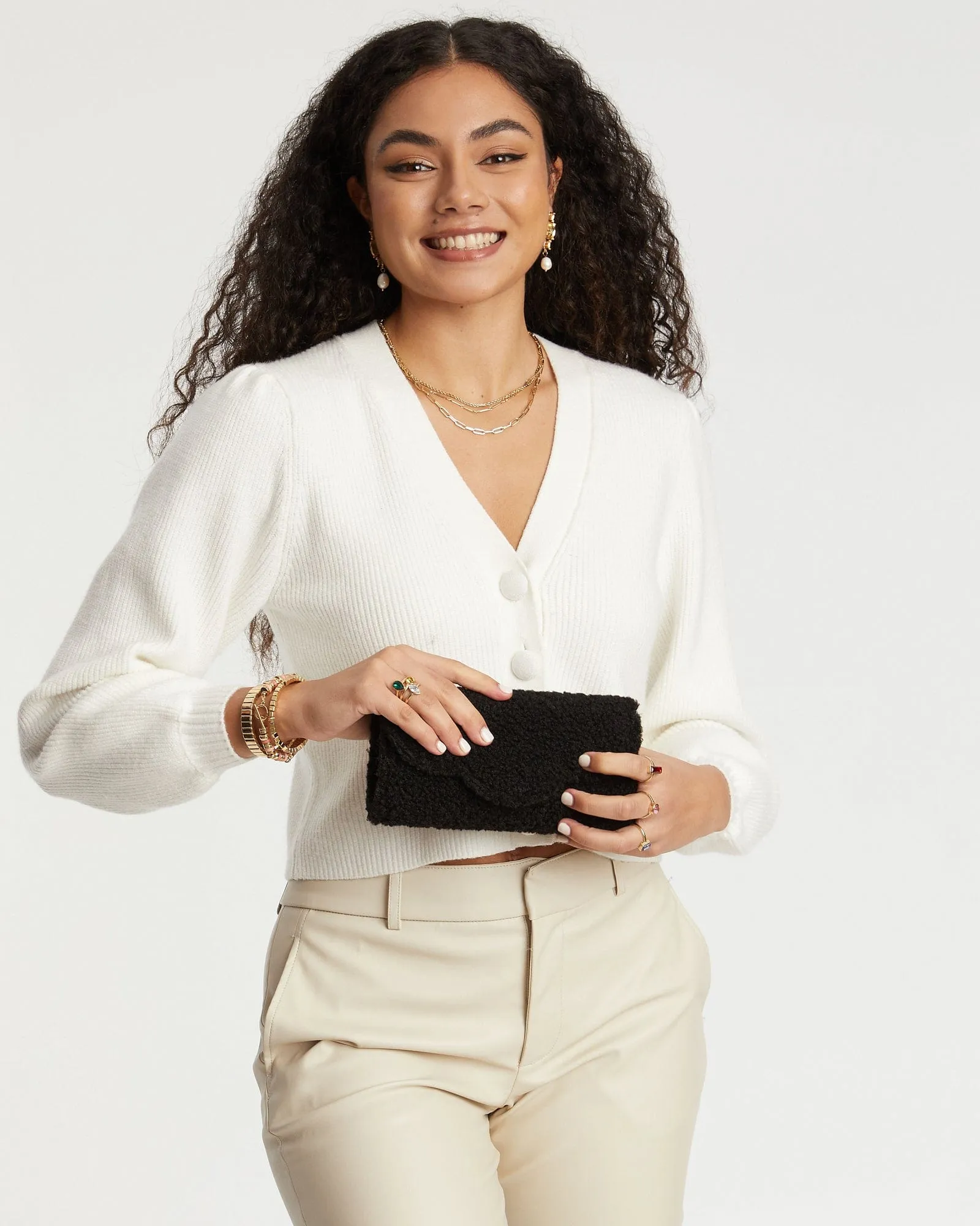 Black Verna Clutch Bag