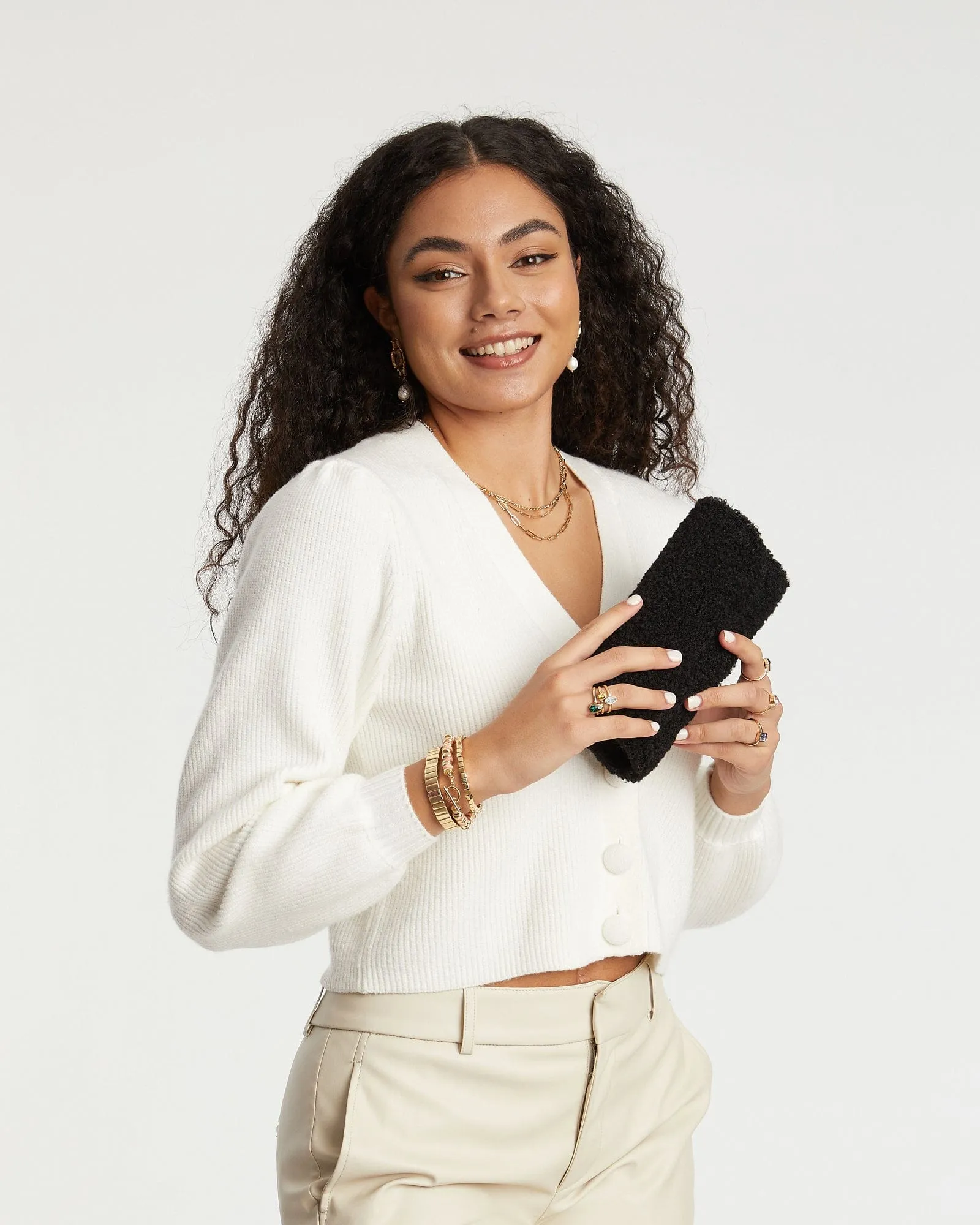 Black Verna Clutch Bag