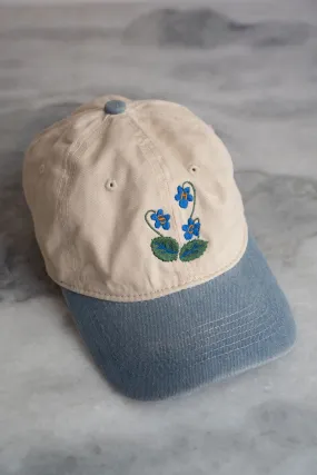 Blue Blooms Two-Tone Dad Hat