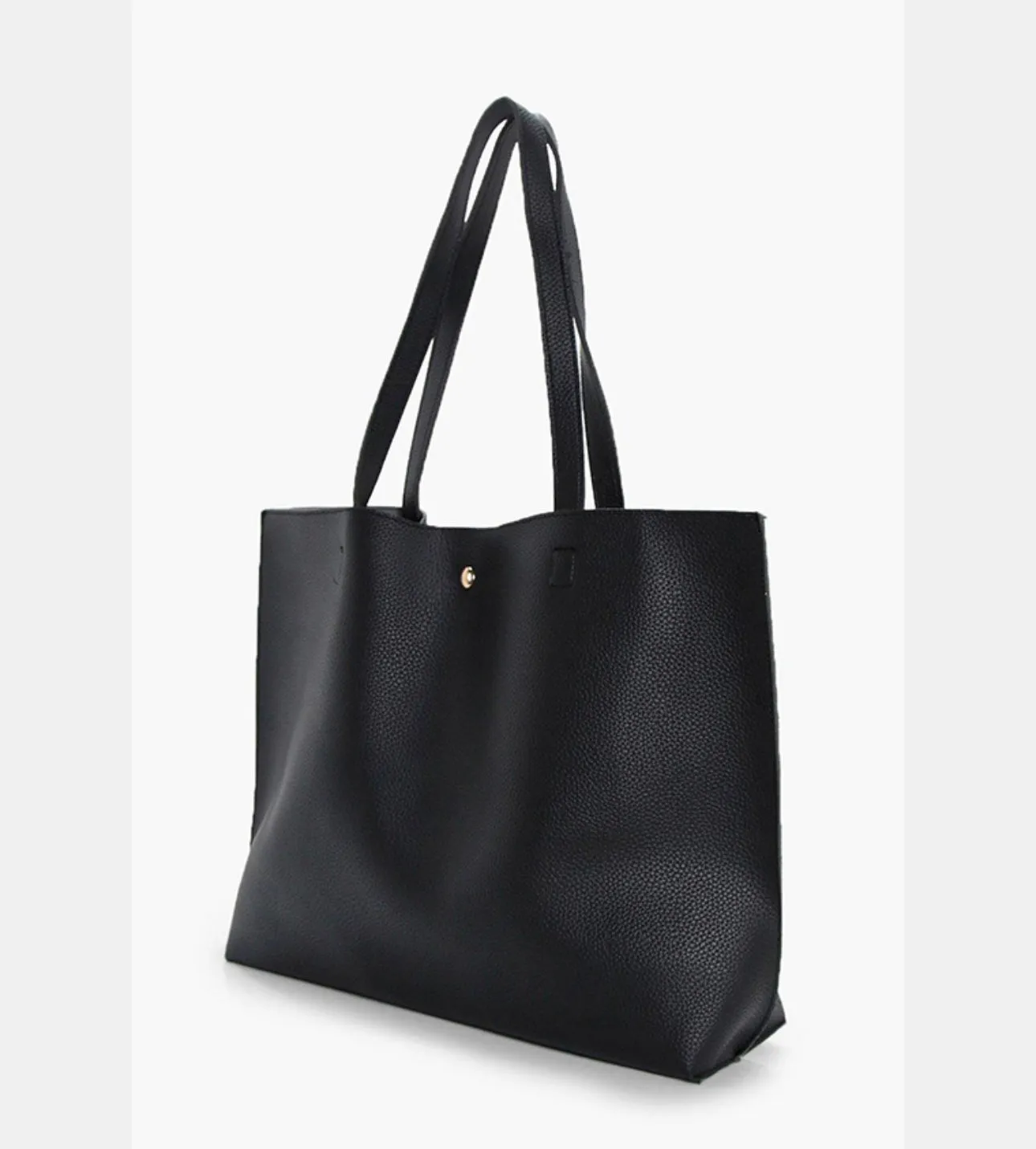 Boohoo Large Popper Tote Bag