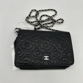 Chanel Camellia Wallet On Chain - Black Clutches, Handbags LA32119