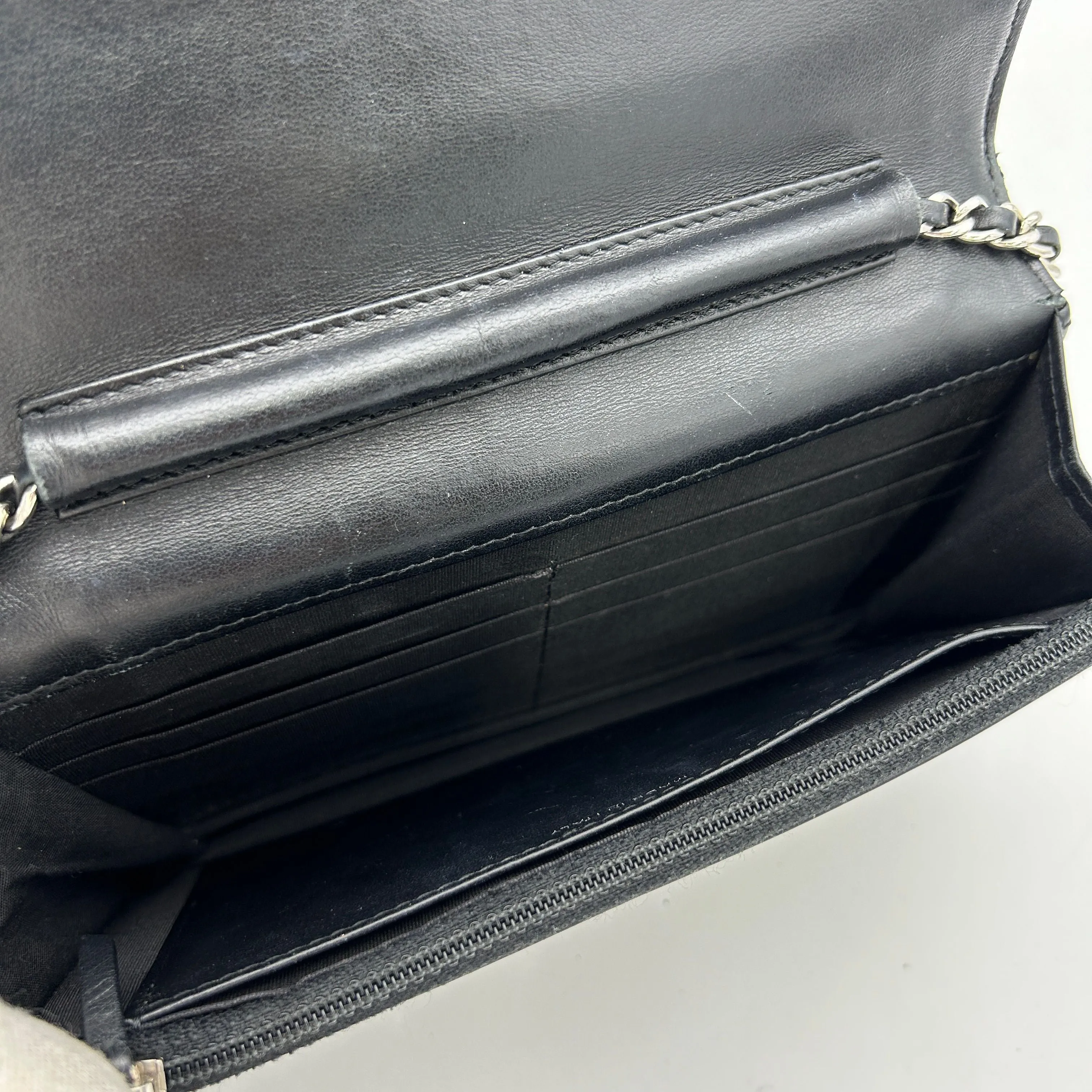 Chanel Camellia Wallet On Chain - Black Clutches, Handbags LA32119