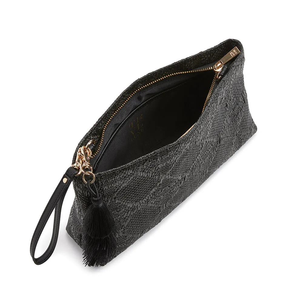 Clutch - Island Clutch - Bali Straw Cane Midnight