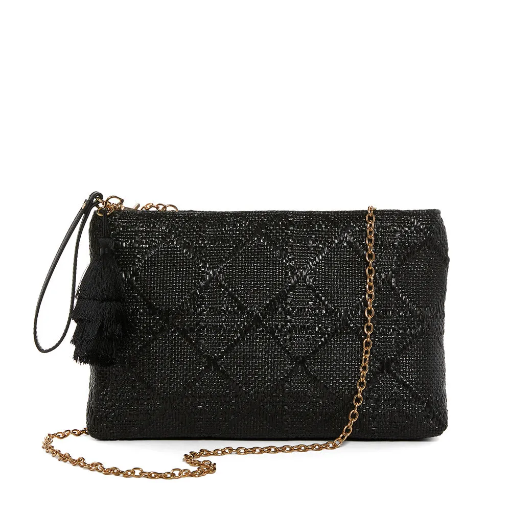 Clutch - Island Clutch - Bali Straw Cane Midnight