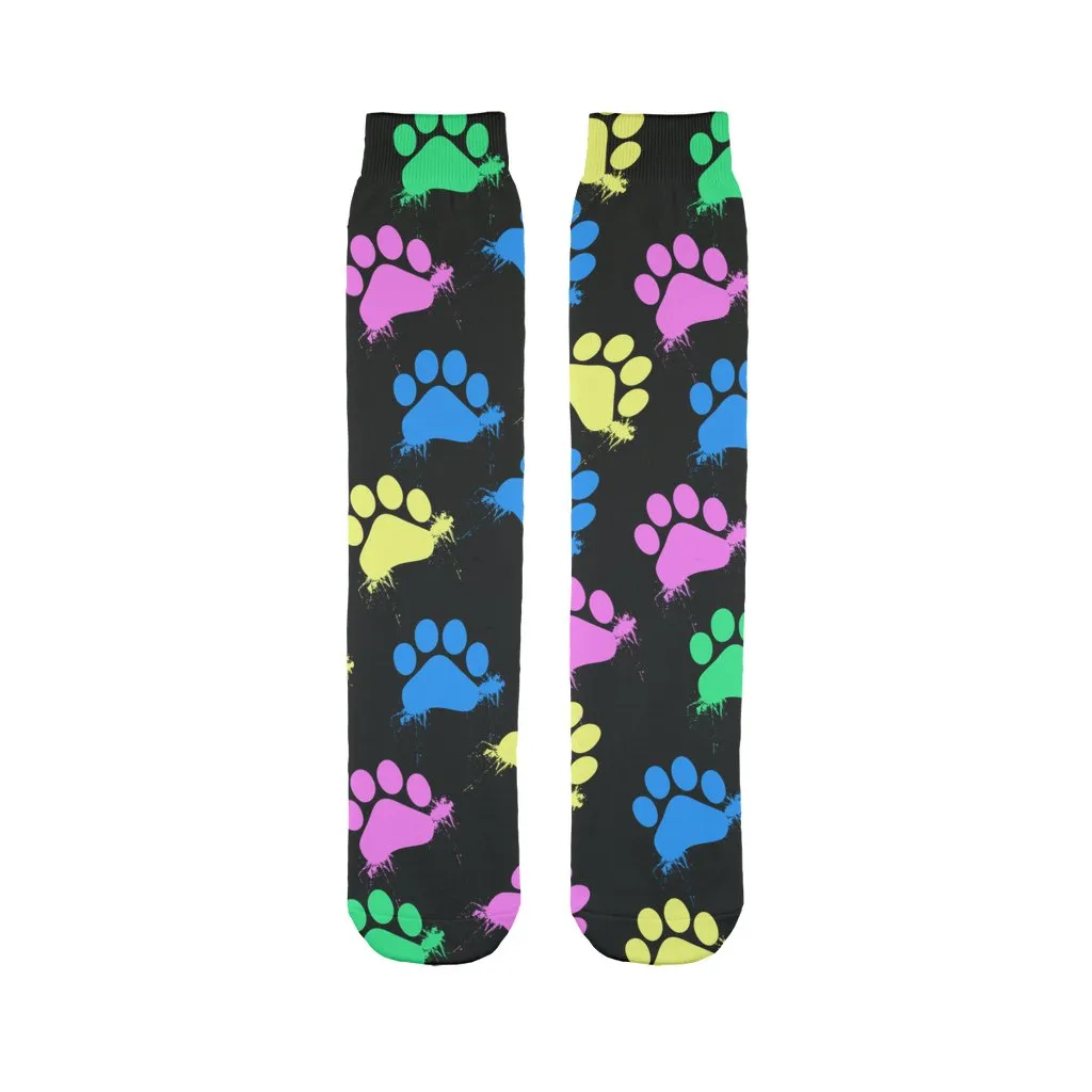 Colorful Paws Sublimation Tube Sock