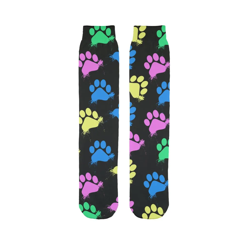 Colorful Paws Sublimation Tube Sock