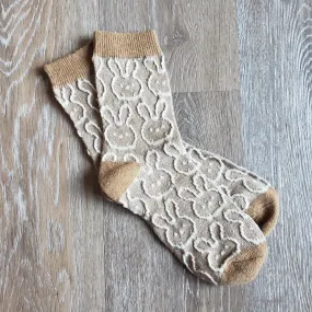 Cozy Brown Rabbit Socks