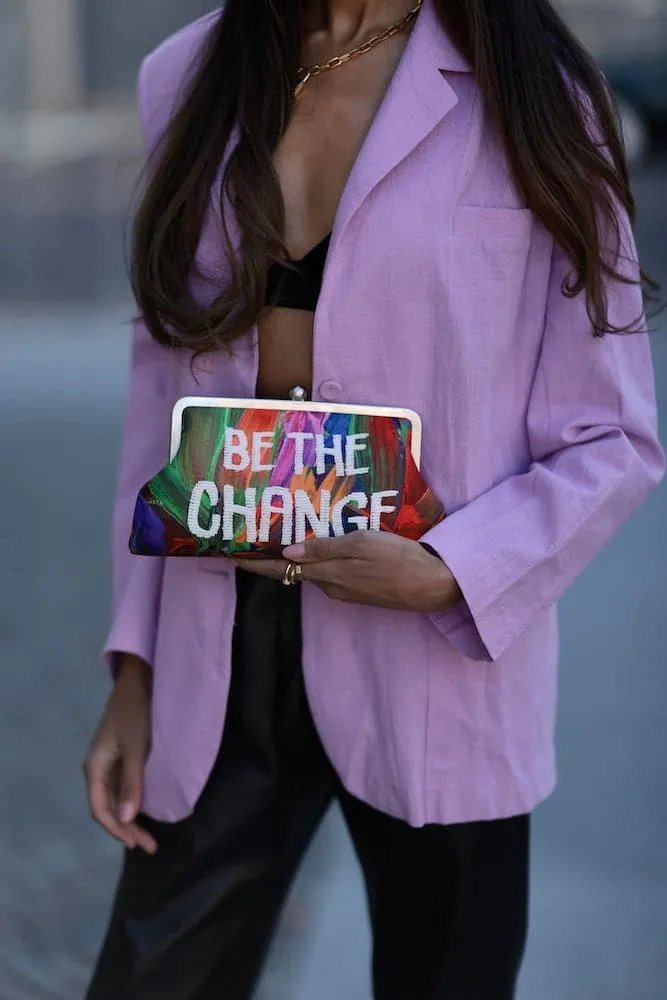CULT MIA X SARAH'S BAG BE THE CHANGE CLUTCH