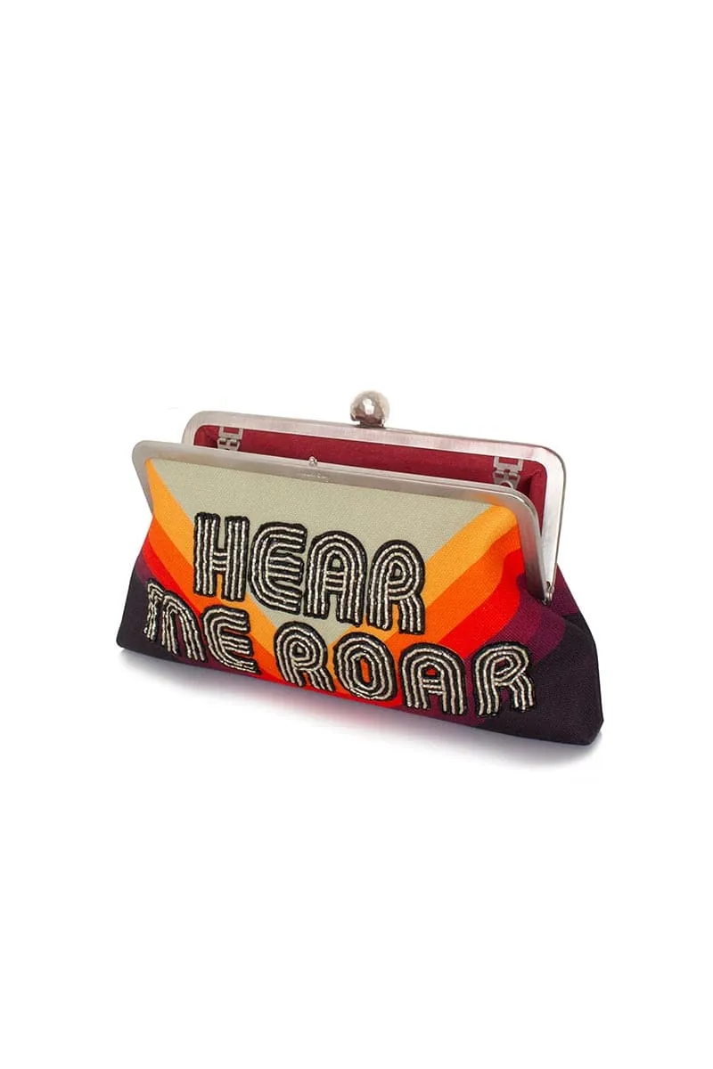 CULT MIA X SARAH'S BAG HEAR ME ROAR CLUTCH
