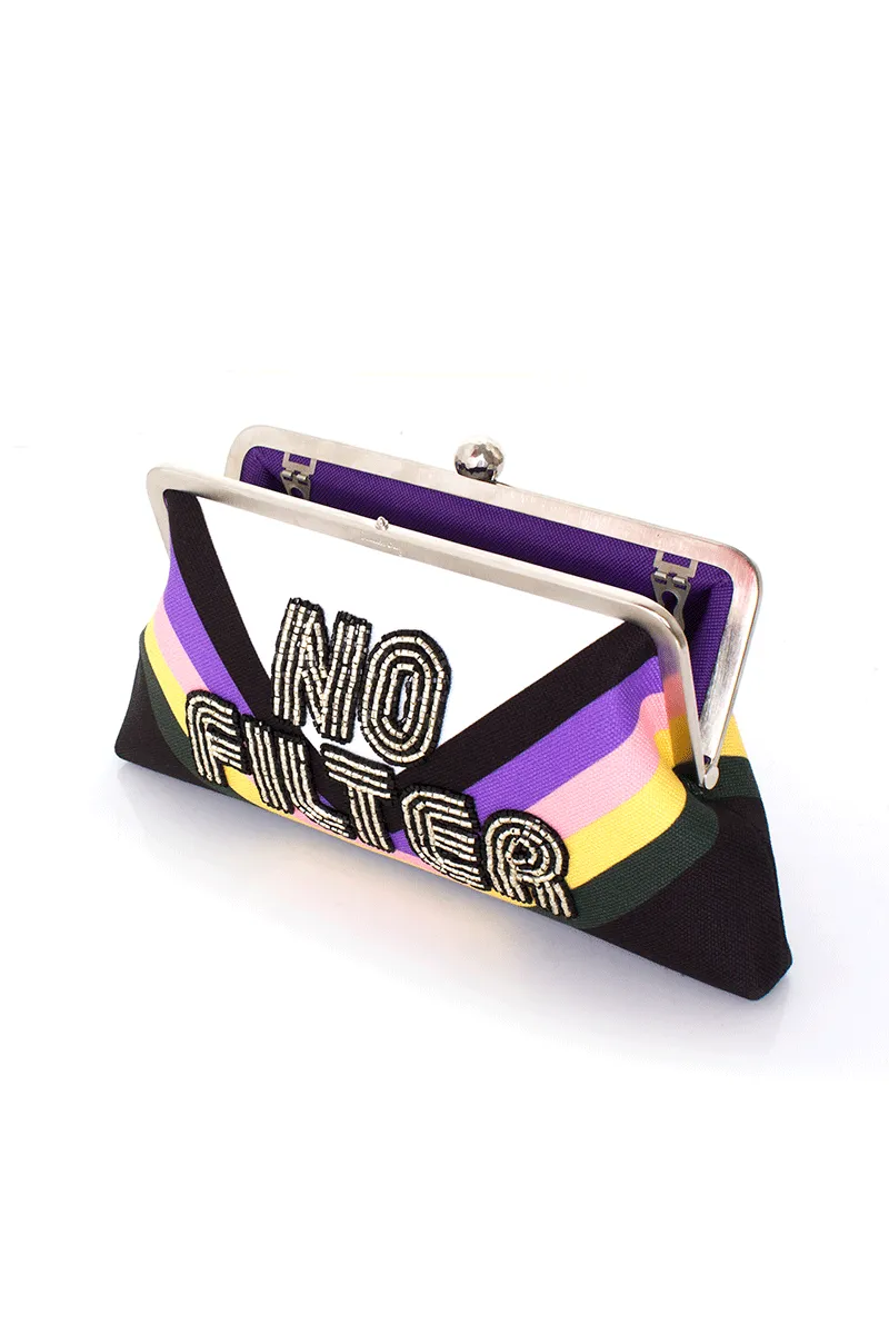 CULT MIA X SARAH'S BAG NO FILTER HAND-BEADED CLUTCH