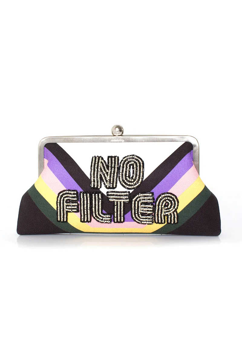 CULT MIA X SARAH'S BAG NO FILTER HAND-BEADED CLUTCH
