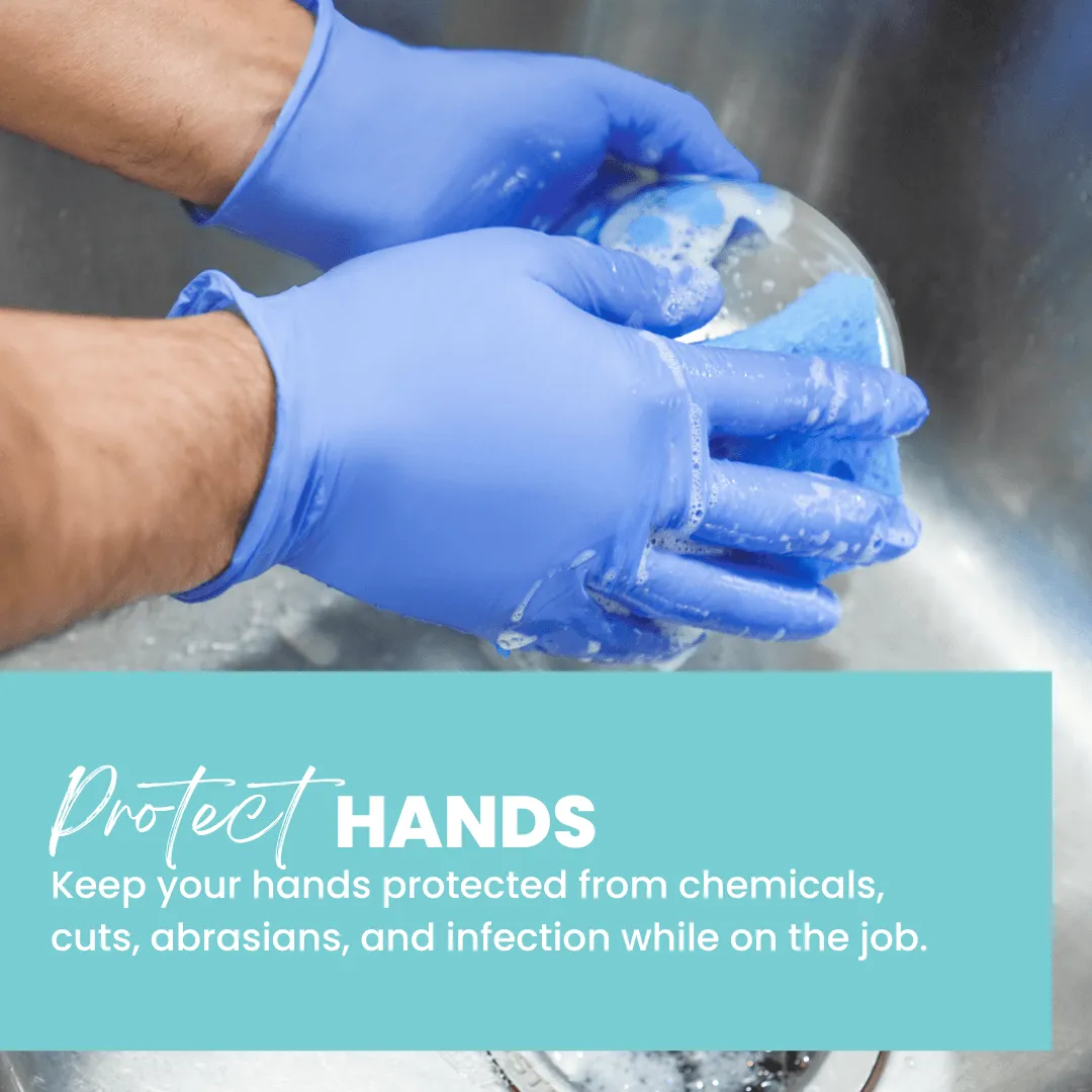 Eco Gloves Biodegradable Nitrile Gloves (4.0 Mil) - BLUE VIOLET (100 gloves/box)