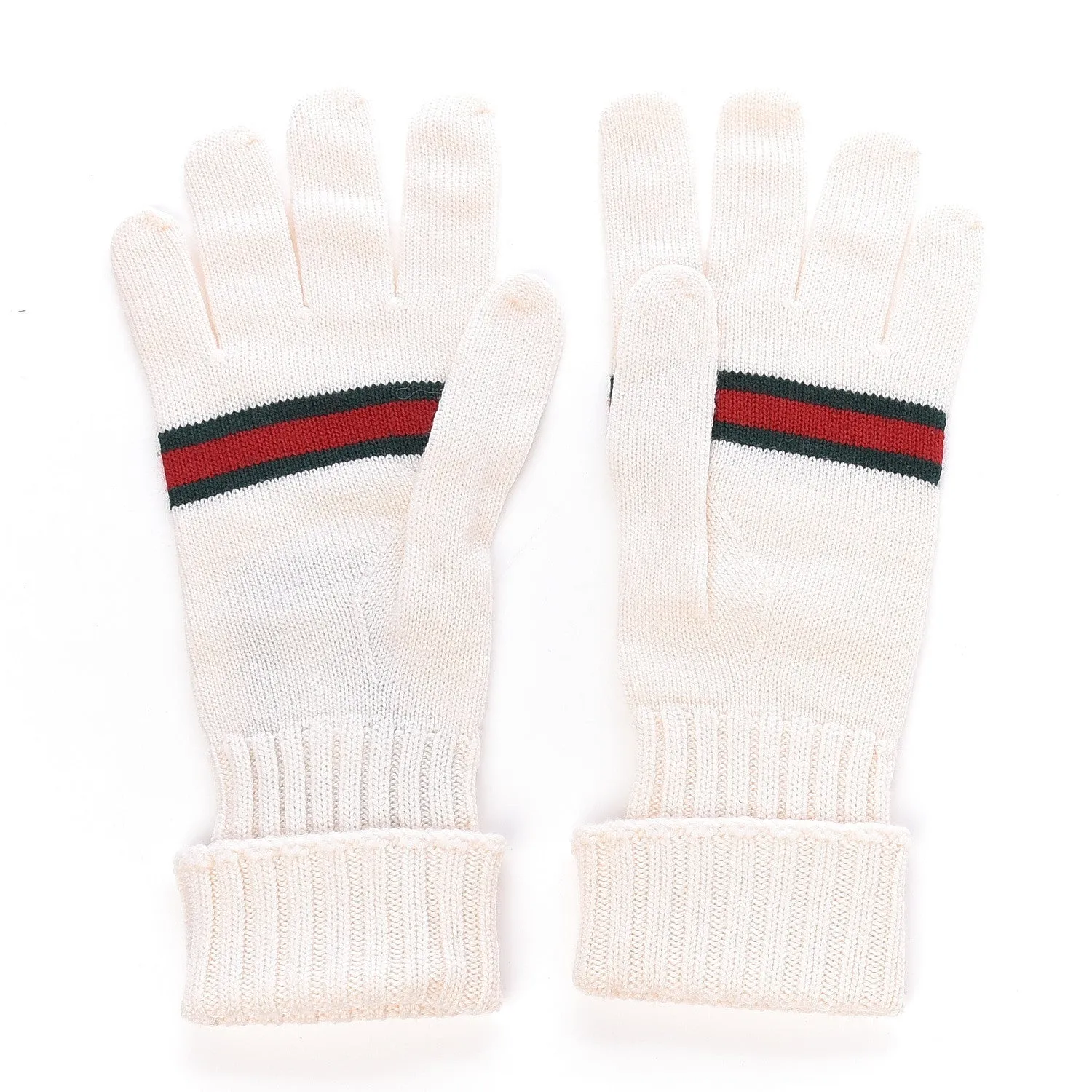 Gucci Wool Web Stripes Gloves