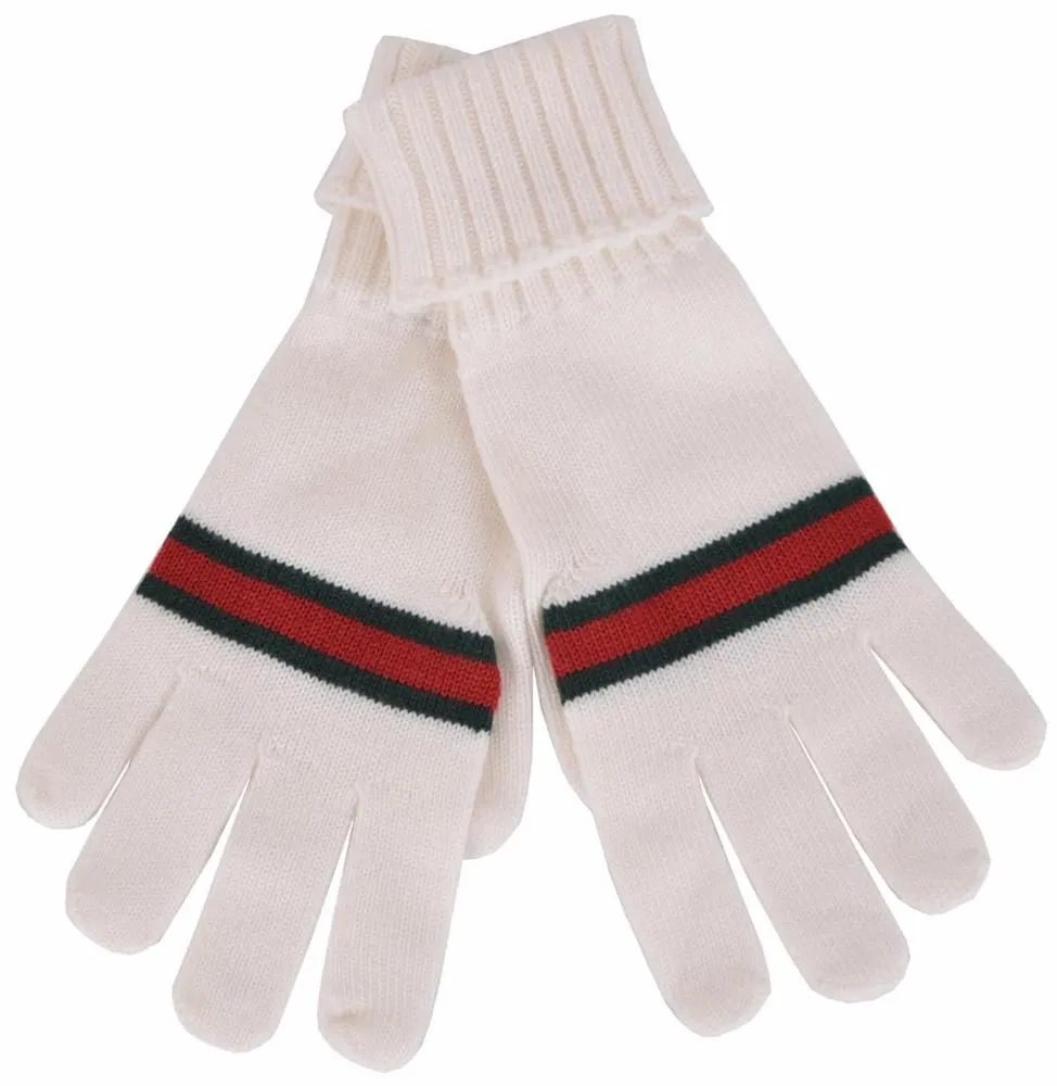 Gucci Wool Web Stripes Gloves