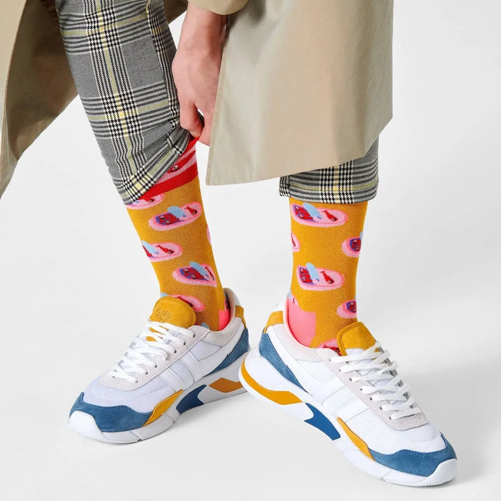 Happy Socks: Sardines In A Tin Sock Mustard Red