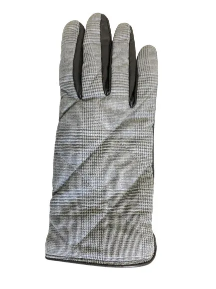 HOMMaRD - "GLEN CHECK" Leather Gloves with Wool