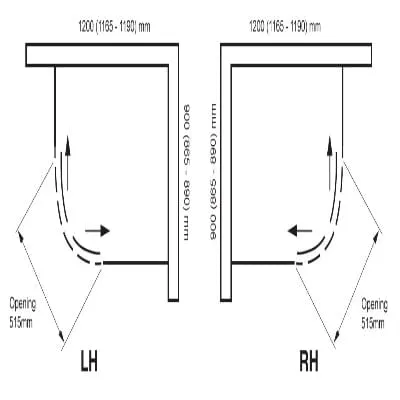 Identiti 2 Door Shower Quadrant