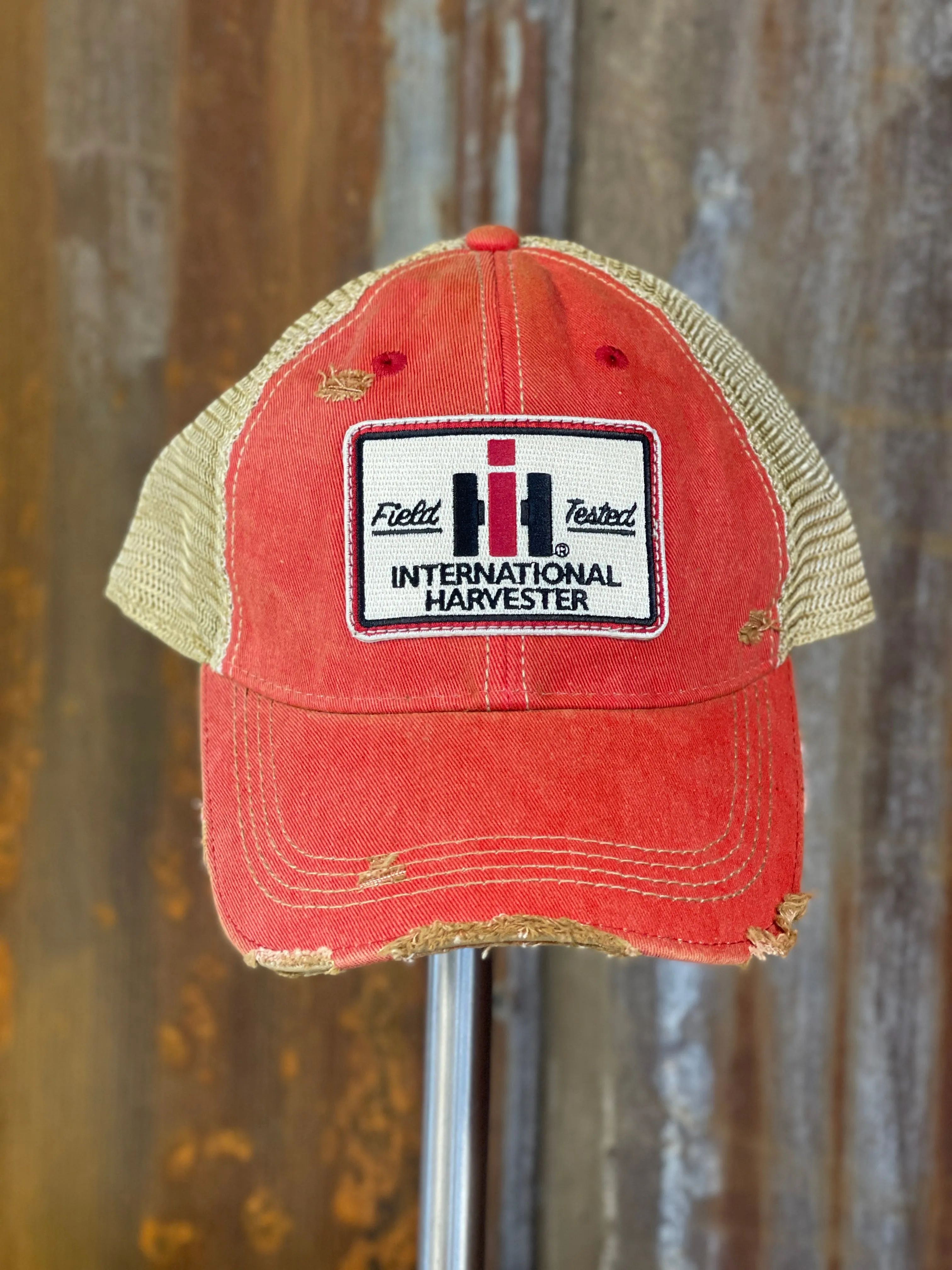 International Harvester Tractor Hat- Distressed Red