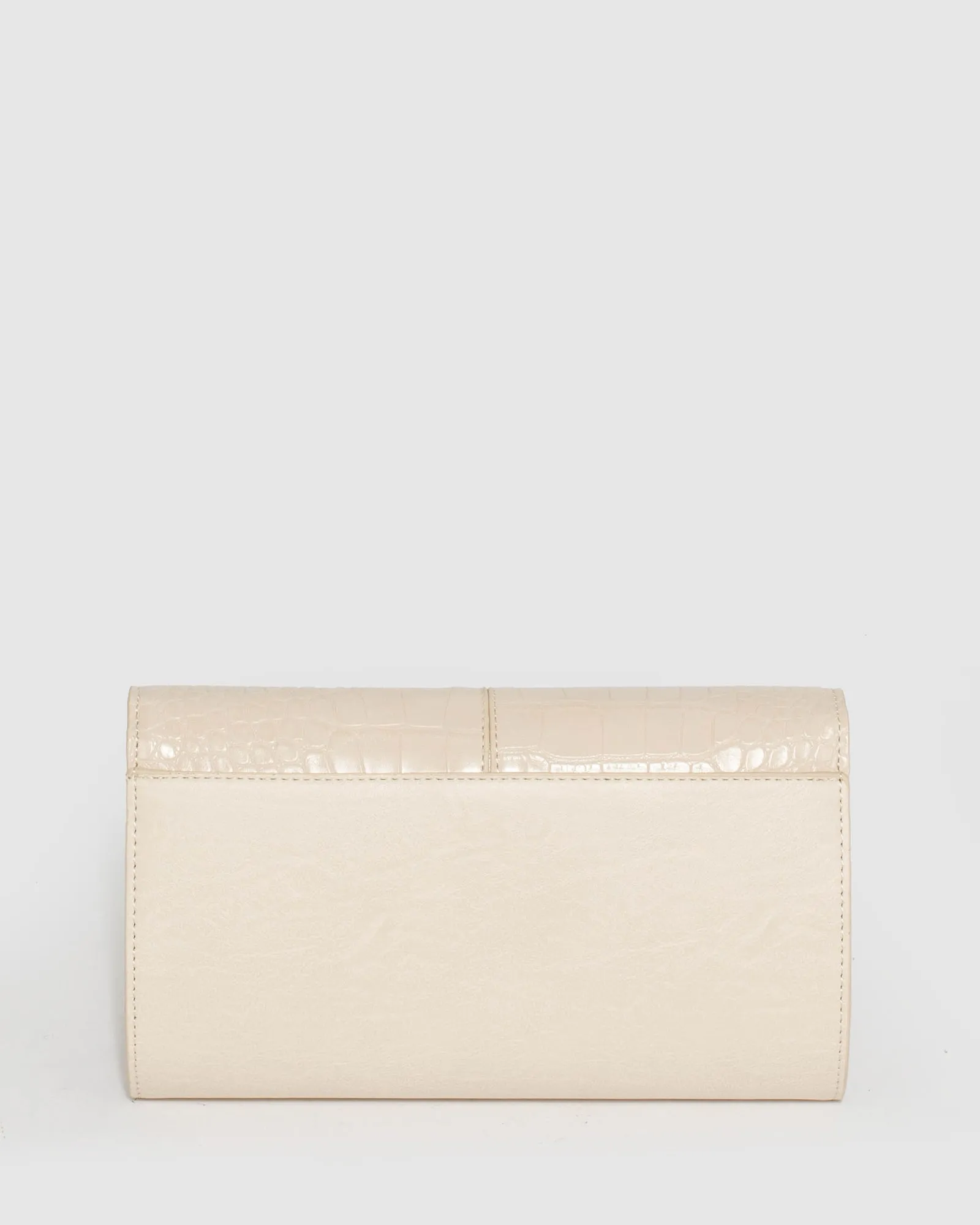 Ivory Vevay Panel Clutch Bag