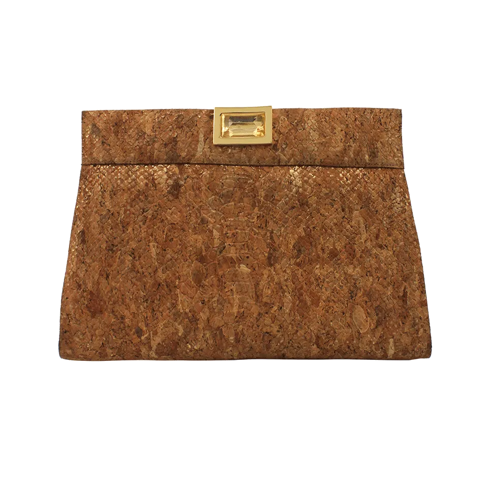 Large Snake Print Clutch