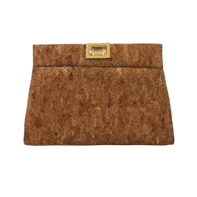 Large Snake Print Clutch