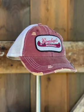 Leinenkugel Retro Logo Hat- Distressed Burgundy