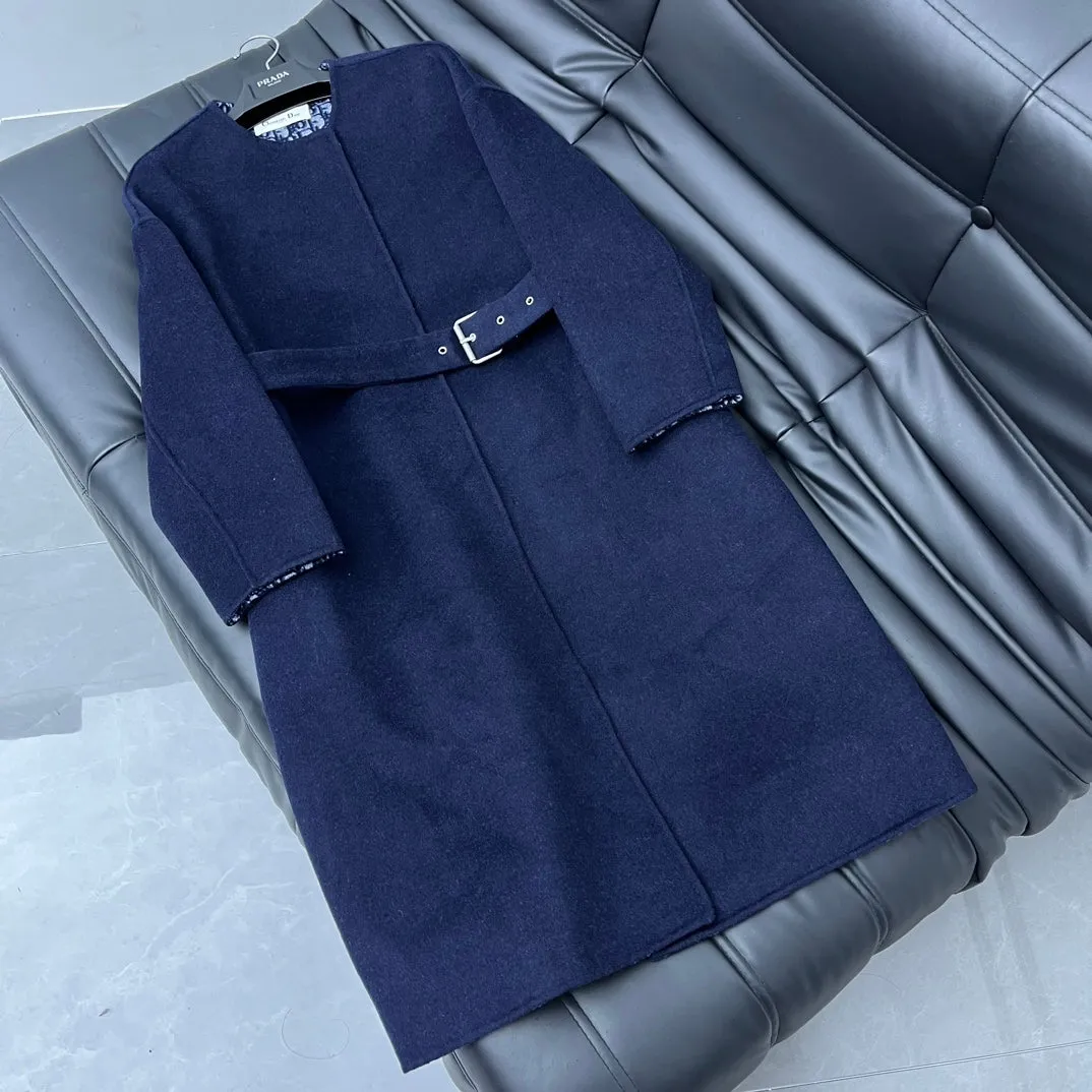Luxury Christian Dior  Wrap Coat 002