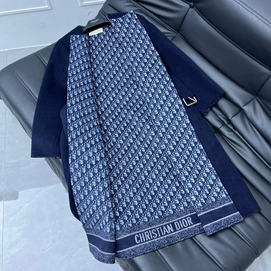 Luxury Christian Dior  Wrap Coat 002