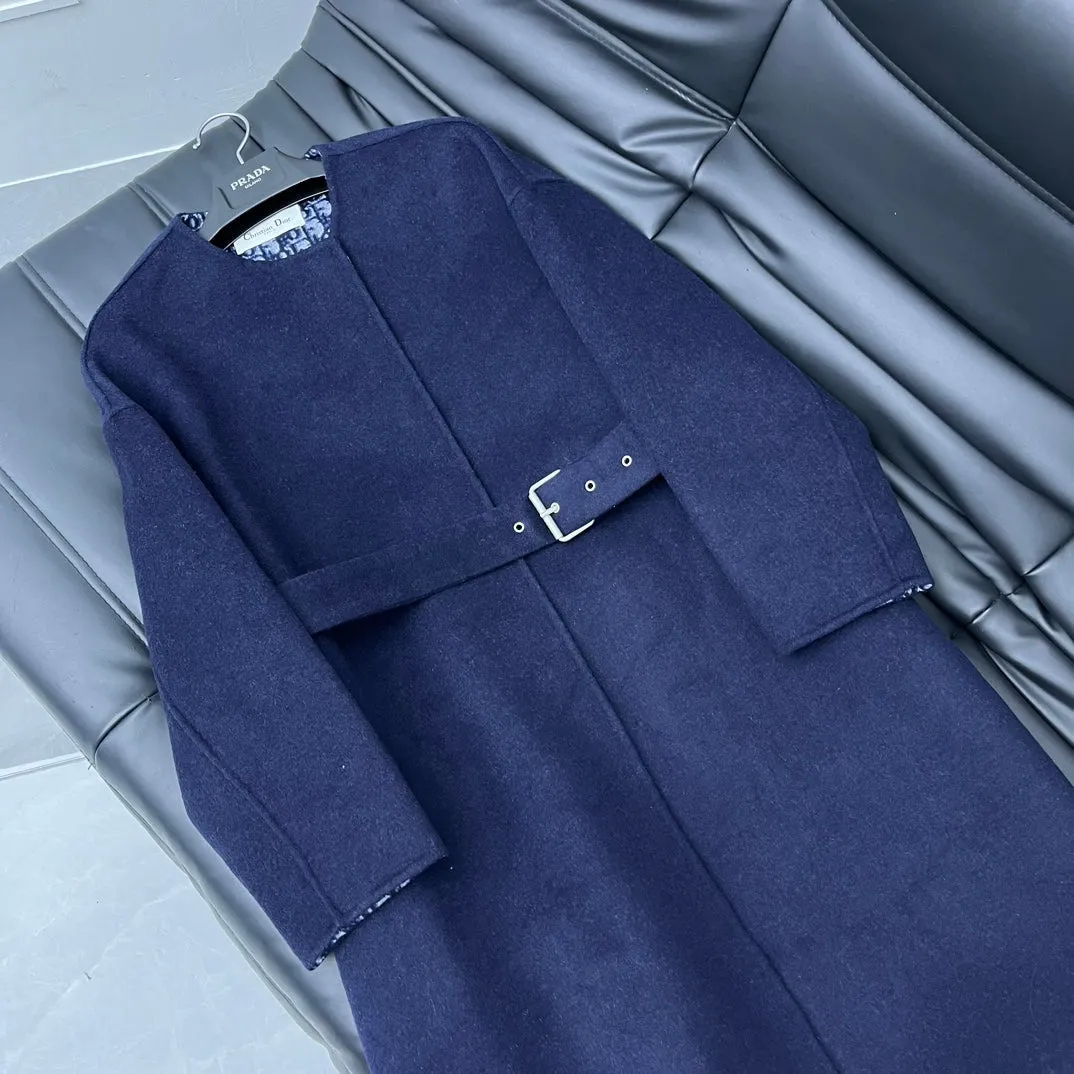 Luxury Christian Dior  Wrap Coat 002