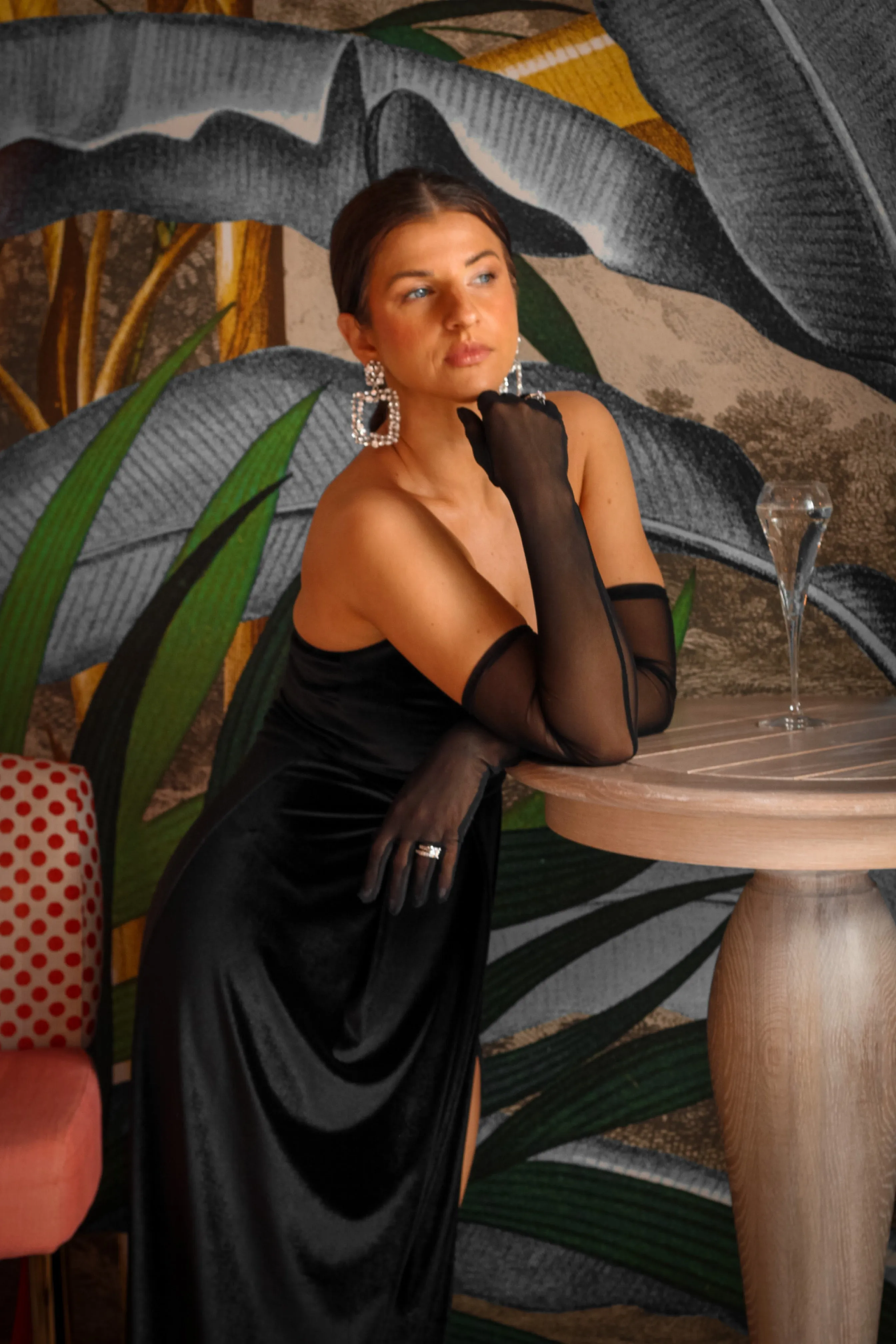 Marilyn Black Opera Gloves
