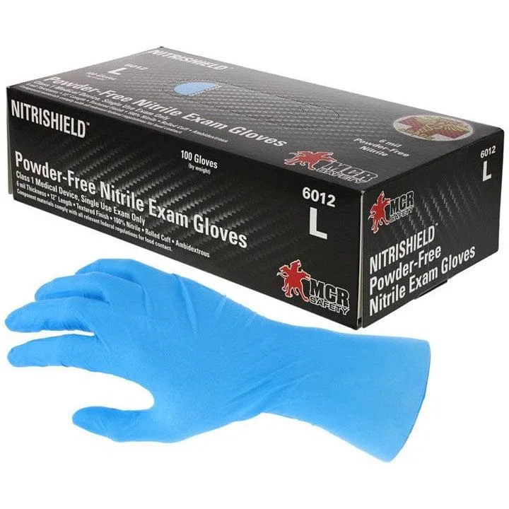 MCR Safety 6012 NitriShield Disposable Nitrile Gloves