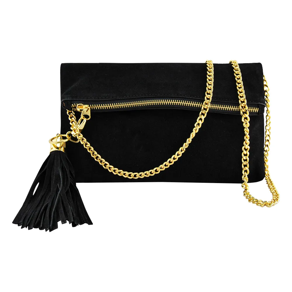 MONK August Clutch | Suede Black