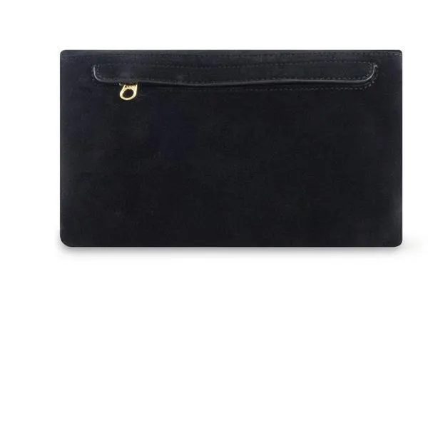 MONK August Clutch | Suede Black