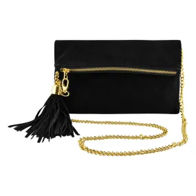 MONK August Clutch | Suede Black