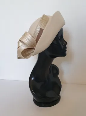 Mr Individual Ivory Hat With Curls - 1960s
