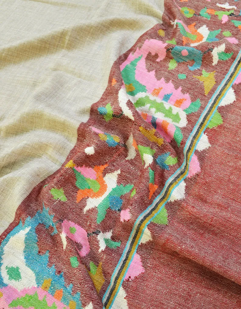 natural kani Pashmina shawl 8669