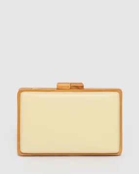 Natural Khloe Hardcase Clutch Bag