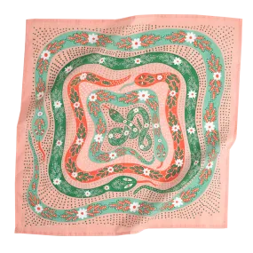 No. 069 Snakes Pink Bandana