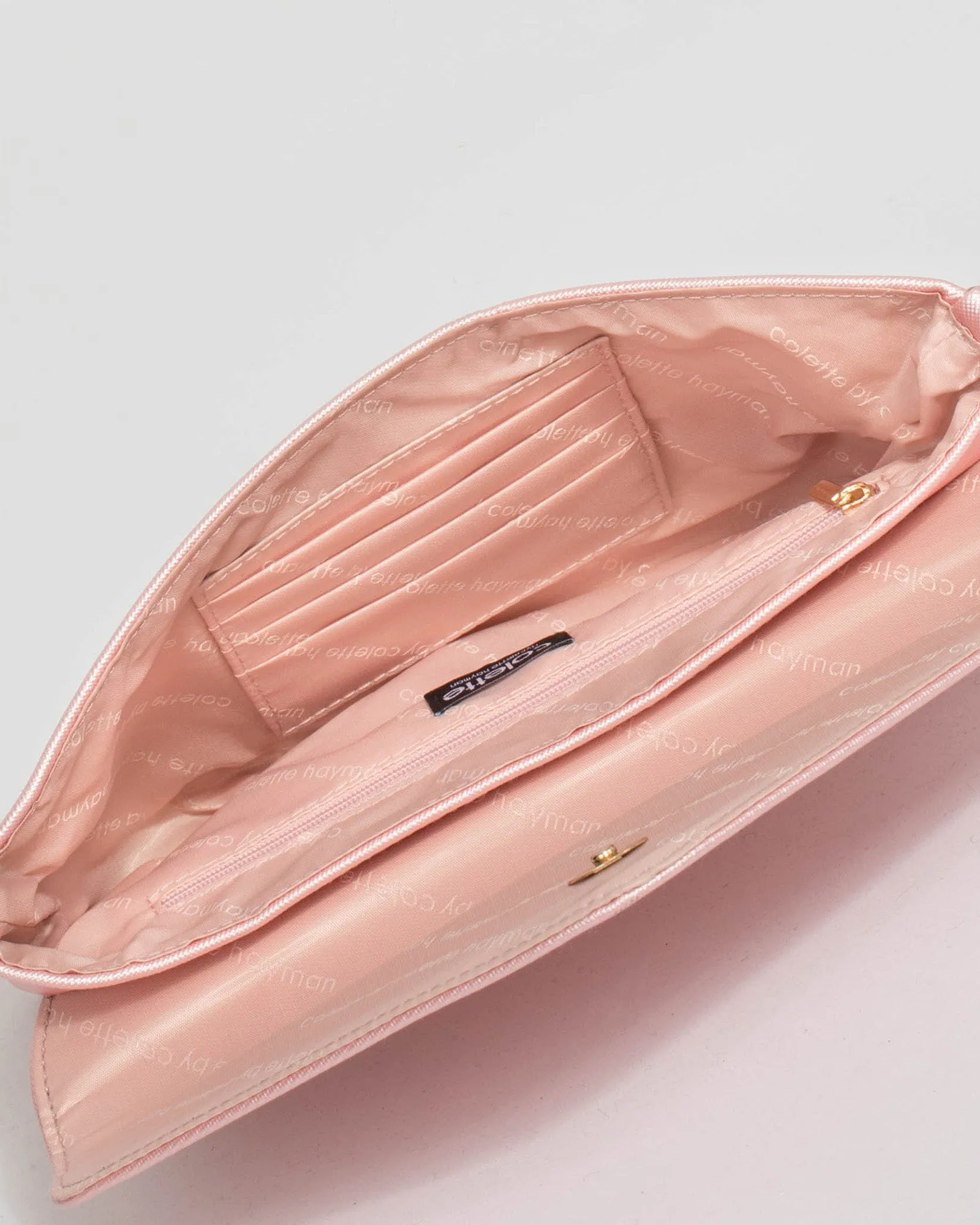 Pink Ruby Wristlet Clutch Bag