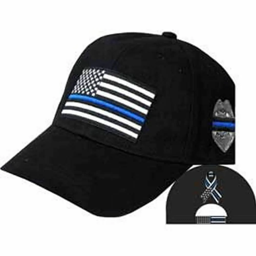 Police Thin Blue Line Hat Law Enforcement Cap Blue Lives Matter Officer Support
