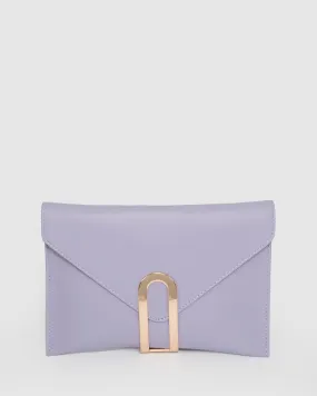 Purple Kimberly Clasp Clutch Bag