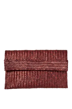 Purple Raffia Clutch