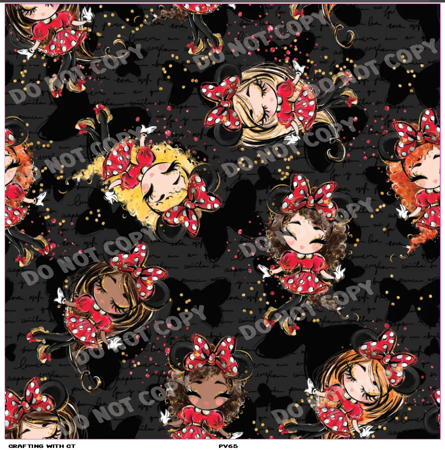 PV65 Mouse upon a time girls vinyl sheet