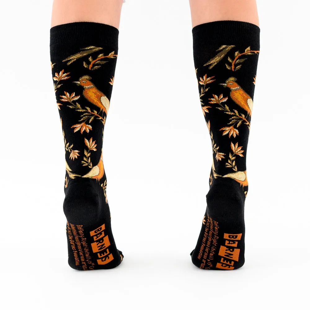 "Bird on Flower" socks