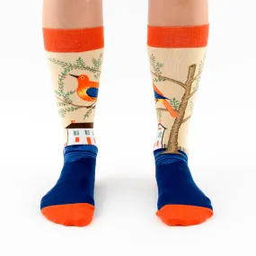 "House and Bird" socks