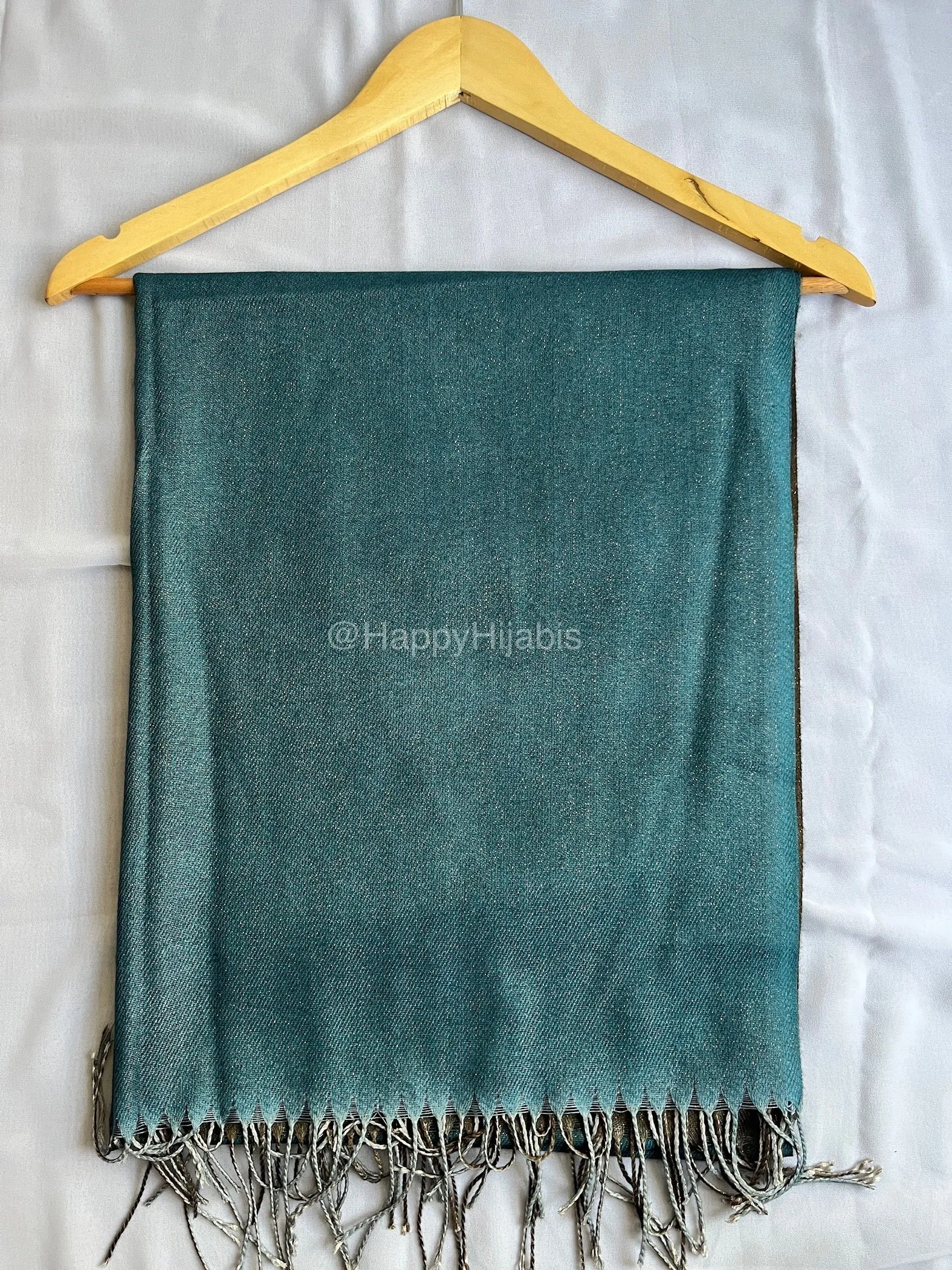 Reversible Moonlight Pashmina- Green Teal
