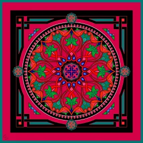 Samara Flower Dial Cerise SH550-2 90cm